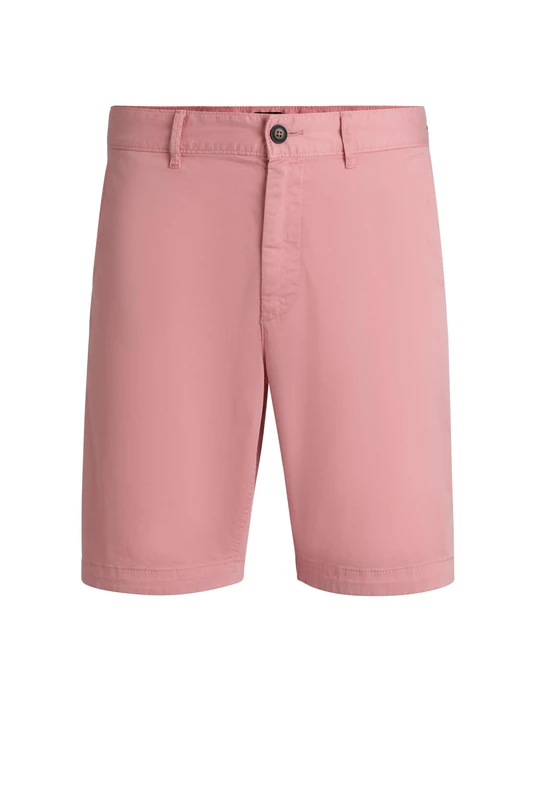 BOSS Men's Chino-Slim-Shorts 10270650 01 Flat, Open Pink694, 22