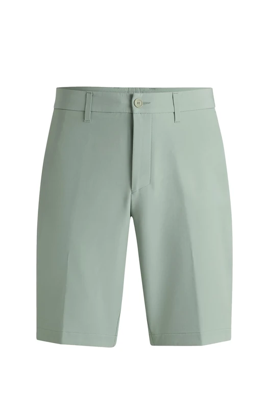 BOSS Men's Shorts_Flat S_Commuter_10.5 Inch 10268853, Open Green357, 102 - Image 1