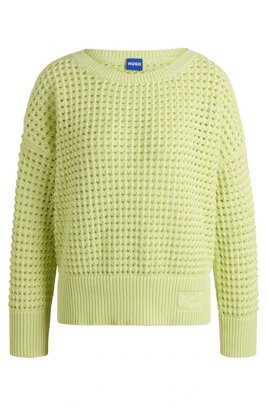 HUGO Women's Sumeria_B 10270956 01 Knitted_Sweater, Bright Green329,