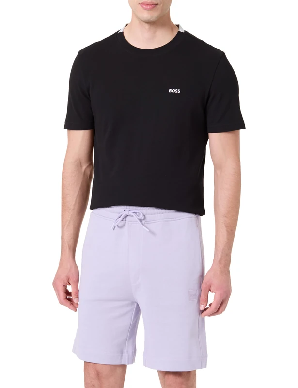 BOSS Mens Fleece Shorts Open Purple 549 M