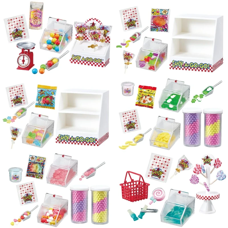 Re-Ment andy Shop Candy Shop Candy A GOGO! 1 Box Approx. H 4.5 x W 2.8 x D 2.4 inches (115 x 70 x 60 mm), Made of PVC, ABS