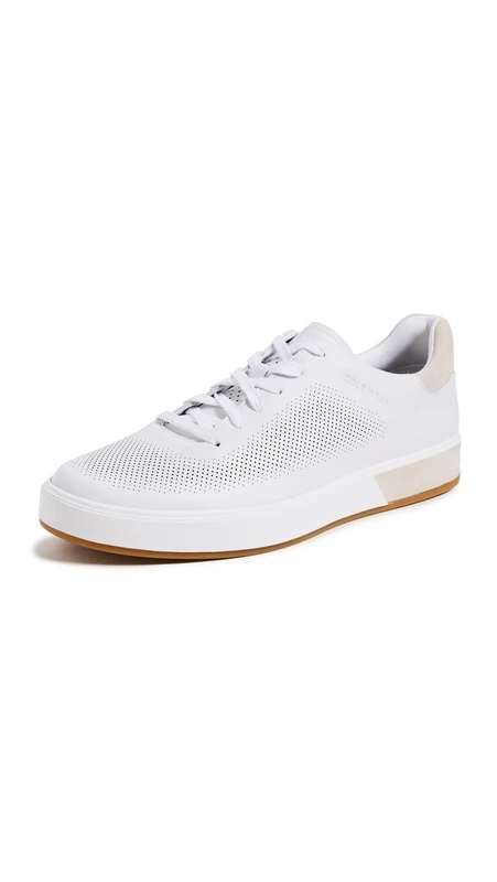 Cole Haan Men's Grandpro Angleace Sneaker, Optic White/Silver Birch/Optic White, 9.5-M UK