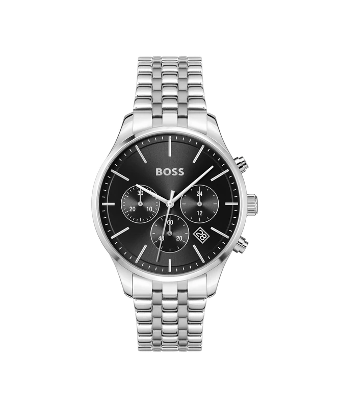 BOSS Chronograph Quartz Watch for Men Avery Collection with Silver Stainless Steel Bracelet - 1514157
