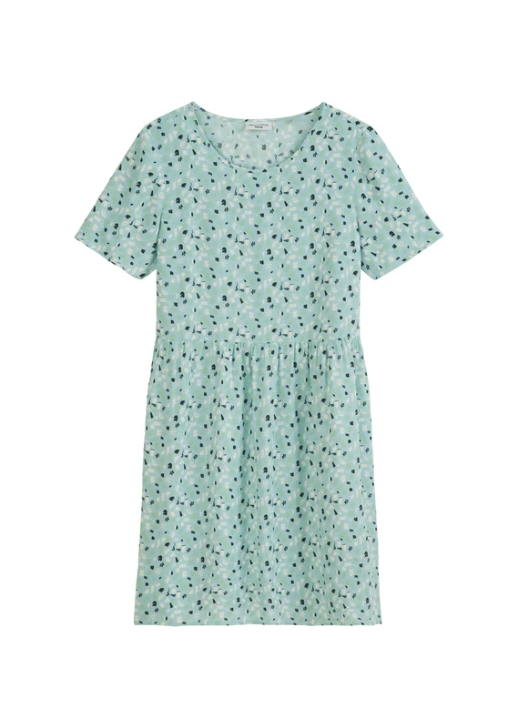 Marc OߴPolo Denim Women’s Knee Length Dress with Allover Print, Multicolor (Light Blue Multi 05), S