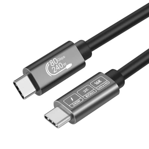 Angusplay Thunderbolt 4 Cable - 0.3M/1M/2M, 40Gbps USB-C Thunderbolt 4/3, 8K@60Hz, 240W Charging