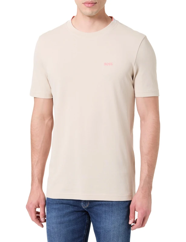 BOSS Men's Taddy 10266738 01 T_Shirt, Open Beige284, - Image 1