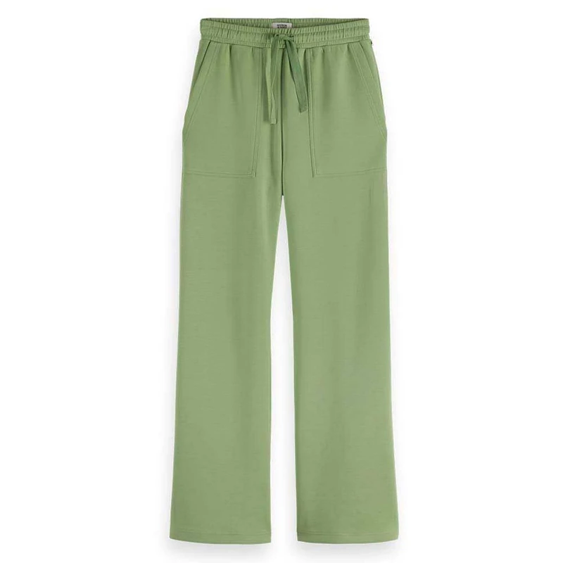 Scotch & Soda Women's Wide Leg Modal Sweatpants Casual Pants, Pistachio, XL