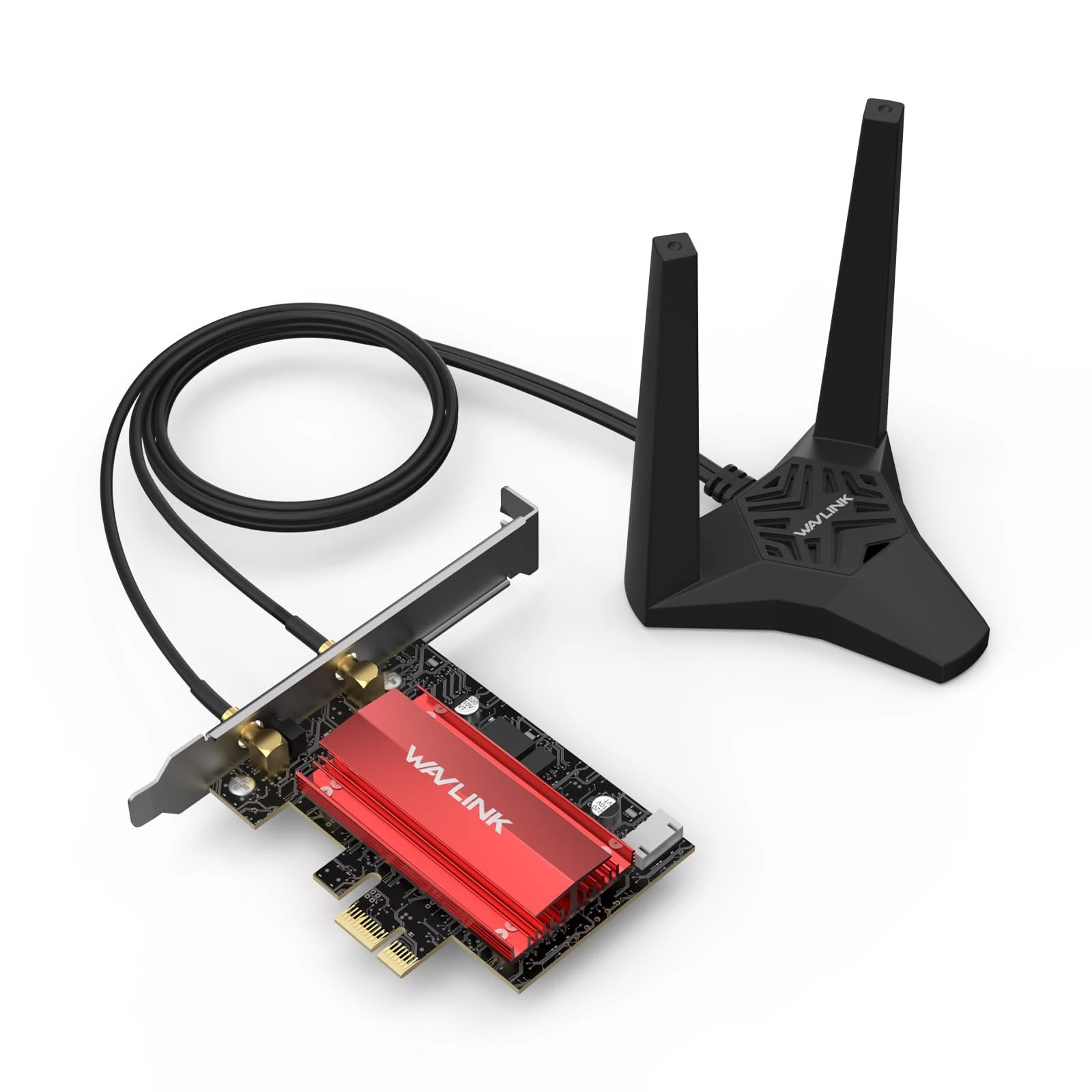 WAVLINK WiFi 7 PCIe Network Card BE8800 for Desktop PC, Tri-Band BE200 Wireless Adapter with Bluetooth 5.4, MU-MIMO, WPA3, for Windows 10/11(64bit),Not Supports AMD Motherboard