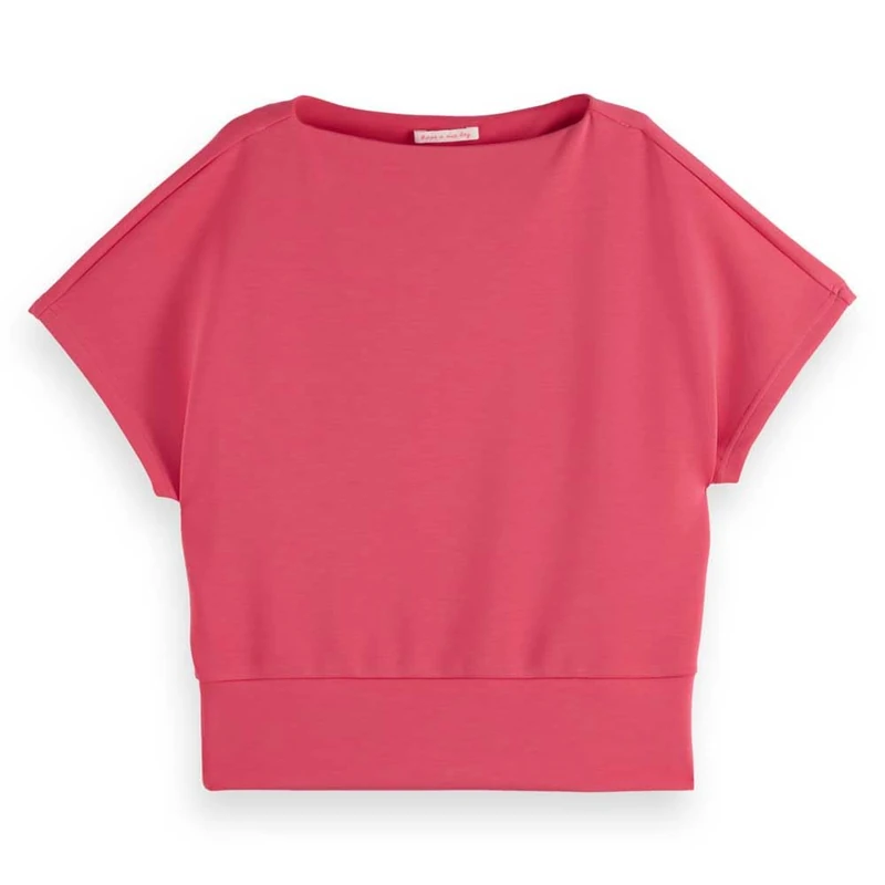 Scotch & Soda Women's Tencel Sleeveless Sweatshirt, Electric Pink, L - Image 1
