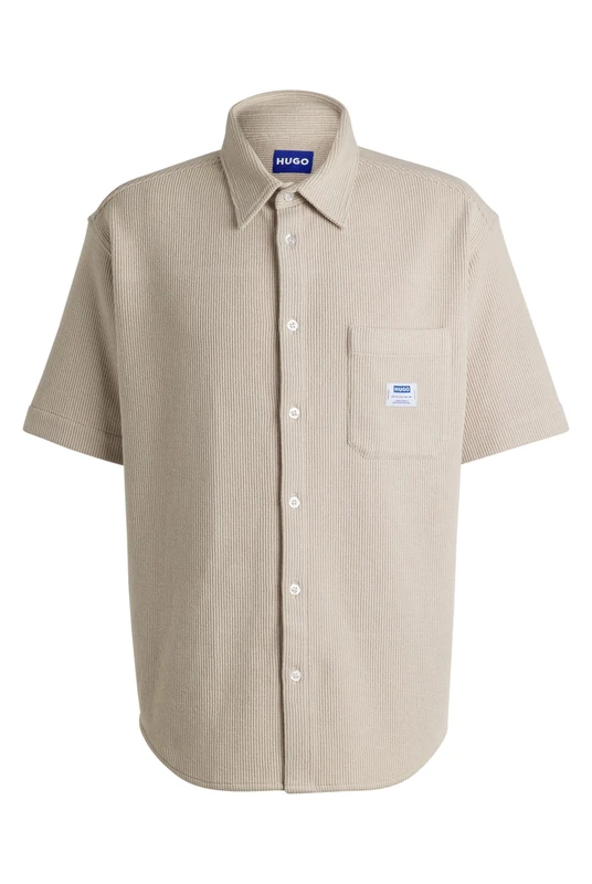 HUGO Men's Ebronn 10268599 01 Shirt, Open White121, M