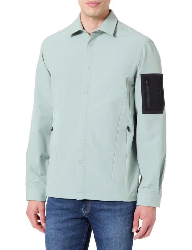 BOSS Men's B_EXPEDIT_L 10268853 01 Shirt, Open Green357, M