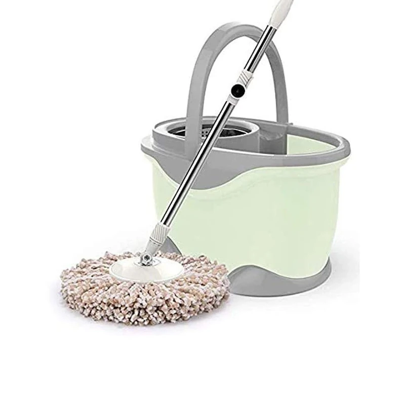 WADRBSW Mop Bucket Rotating Mop Household Automatic Hands free Washing Mop Squeeze Water Mop Stainless Steel Bucket To pursue happiness