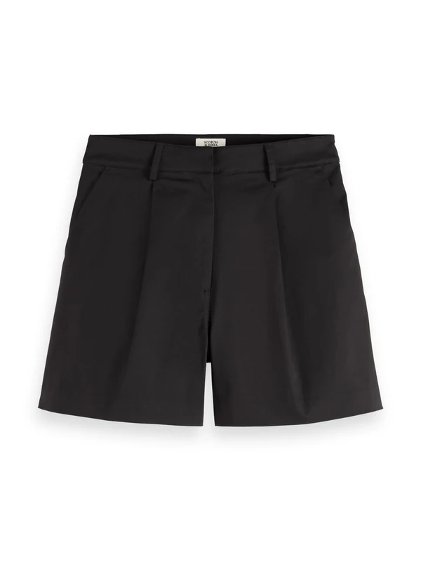 Scotch & Soda Women's Abott Chino Shorts, Black, 28IN