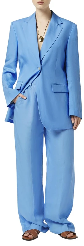 Scotch & Soda Women's Edie Casual Pants, Aqua Blue, 24W / 32L