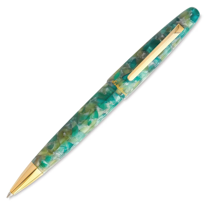 Esterbrook Estie ESG819 Ballpoint Pen Sea Glass Gold with Precious Resin