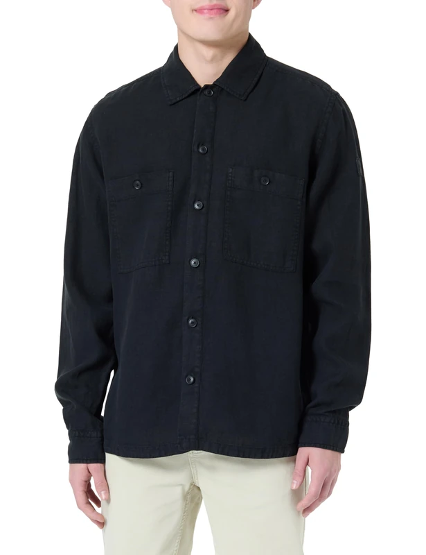 BOSS Men's Locky_2_M 10267894 01 Shirt, Black001,