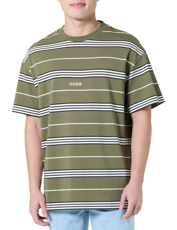 HUGO Men's Nostrilio 10270262 01 T_Shirt, Open Green345,