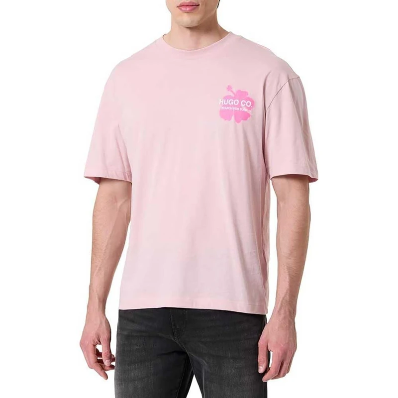 HUGO Men's Nodiwop 10266462 01 T_Shirt, Light/Pastel Pink680,