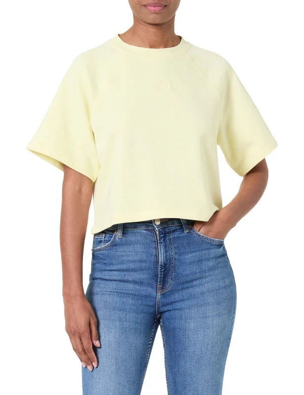 HUGO Women's Dorlina_B 10270025 01 T_Shirt, Light/Pastel Yellow742, M