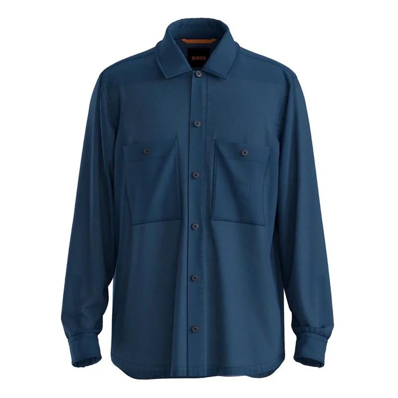 BOSS Men's Locky_2_M 10267894 01 Shirt, Open Blue466, L