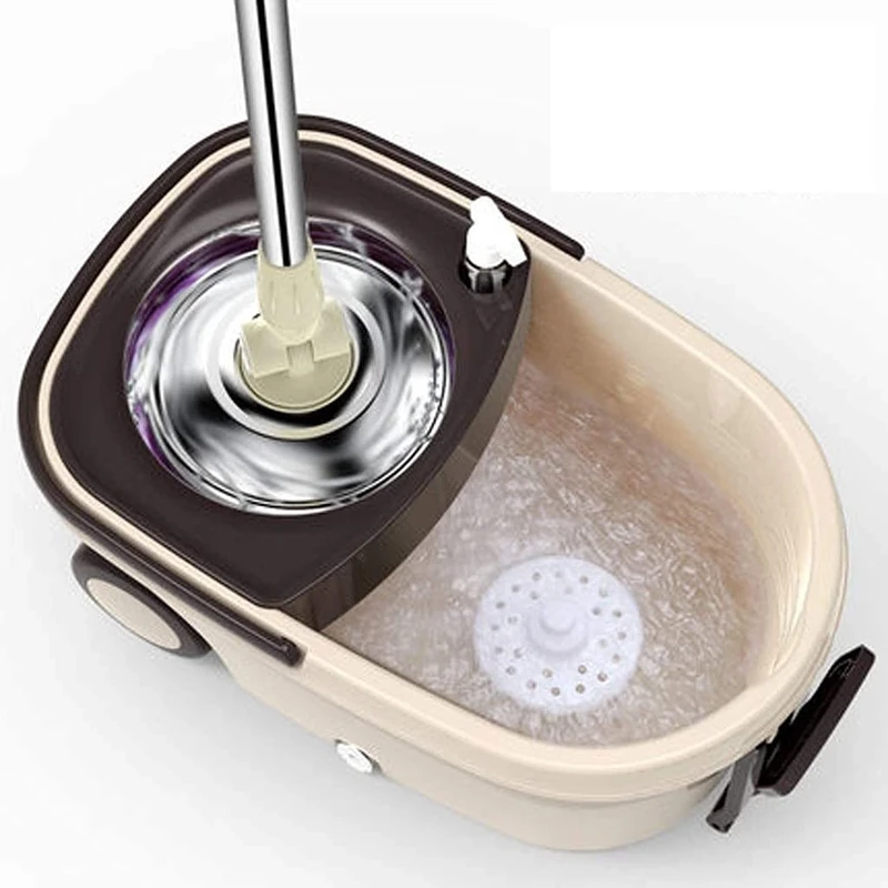 WADRBSW Rotating Mop,Mop Detachable,System Microfiber Floor Mop and Stainless Steel Spinning Bucket To pursue happiness