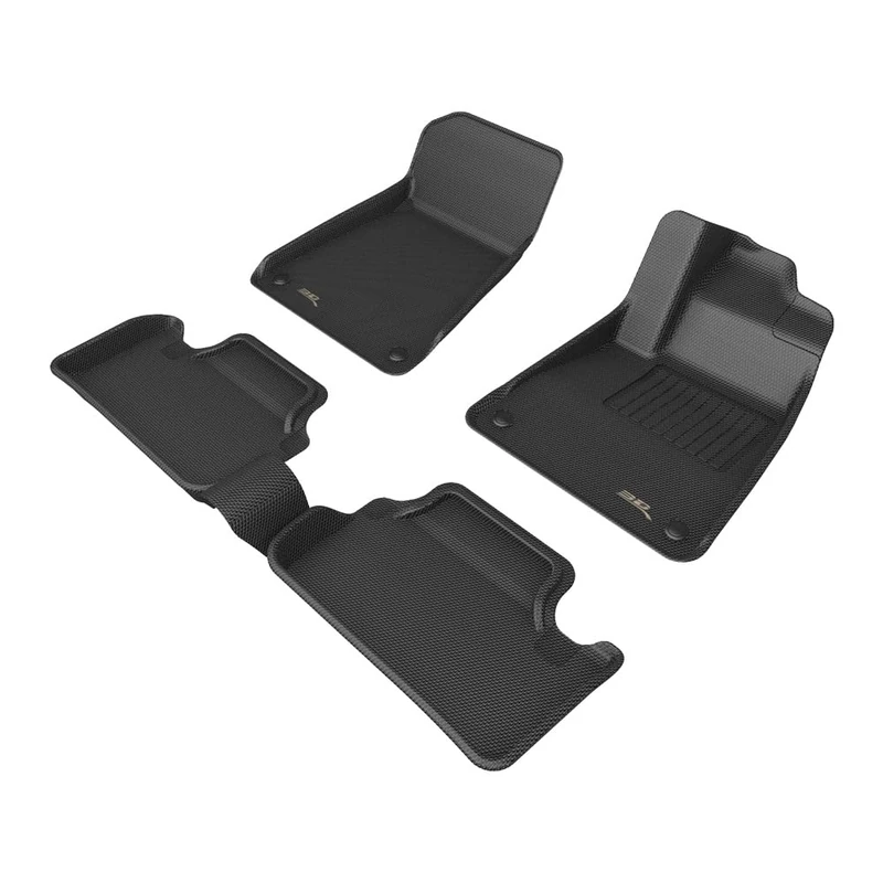 All-Weather Floor Mats for POLESTAR 2 2019-2025+ Custom Fit Car Floor Liners, Kagu Series (1st & 2nd Row), Black