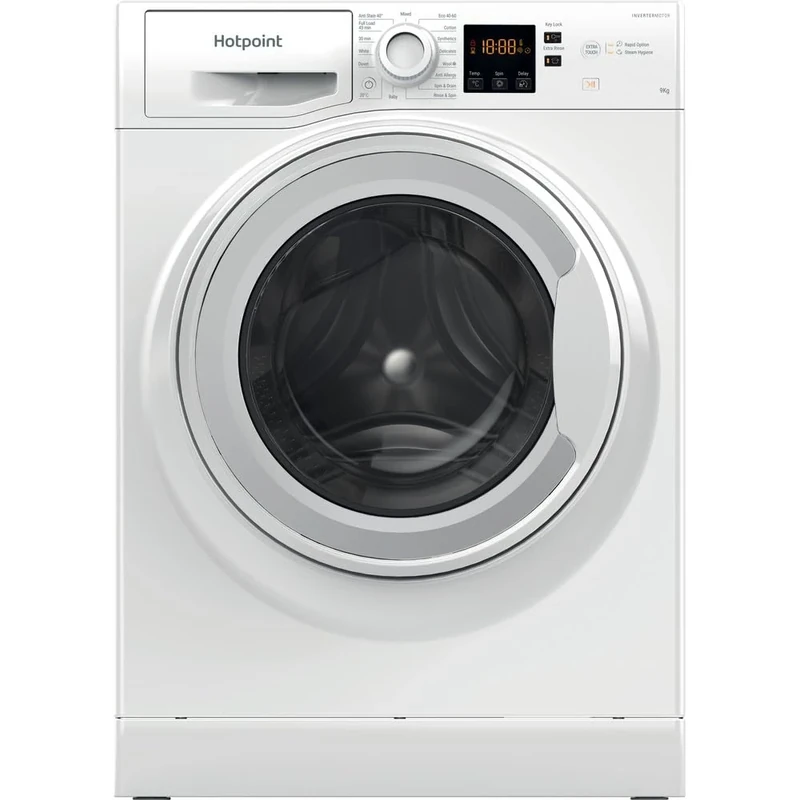 Hotpoint 9kg 1400rpm Anti-Stain Washing Machine - A Rated, White