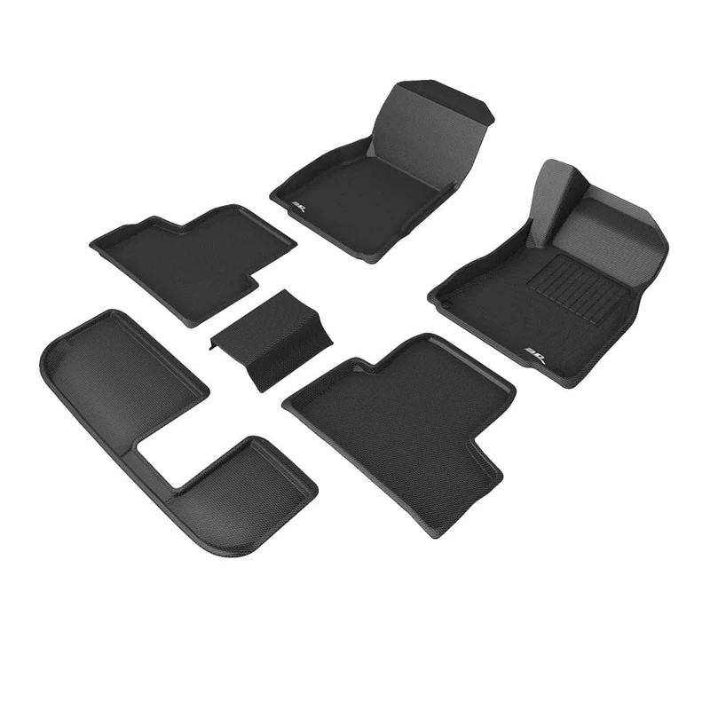 3D MAXpider All-Weather Floor Mats for MERCEDES-BENZ GLB Class (X247) 2020-2024+ Custom Fit Car Floor Liners, Kagu Series (1st & 2nd Row), Black