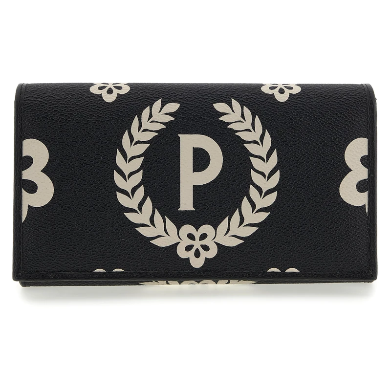 Pollini Heritage Maxi Central Logo Wallet Flap