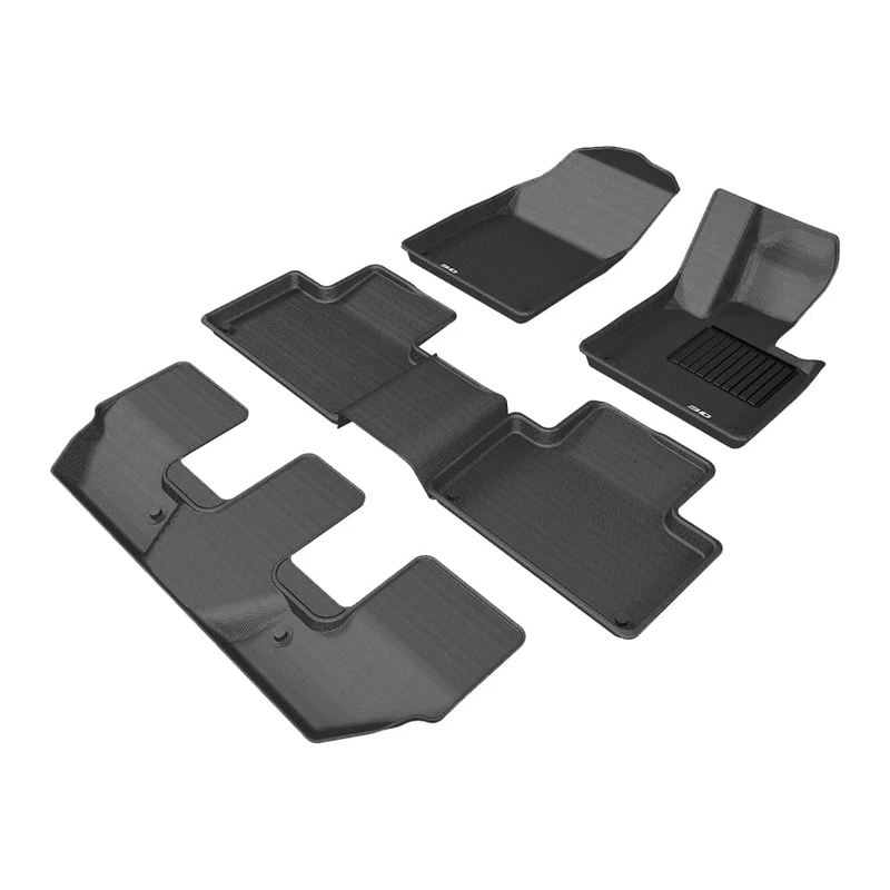3D MAXpider All-Weather Floor Mats for VOLVO XC90 (T6) 2015-2024+ Custom Fit Car Floor Liners, Kagu Series (1st & 2nd Row), Black