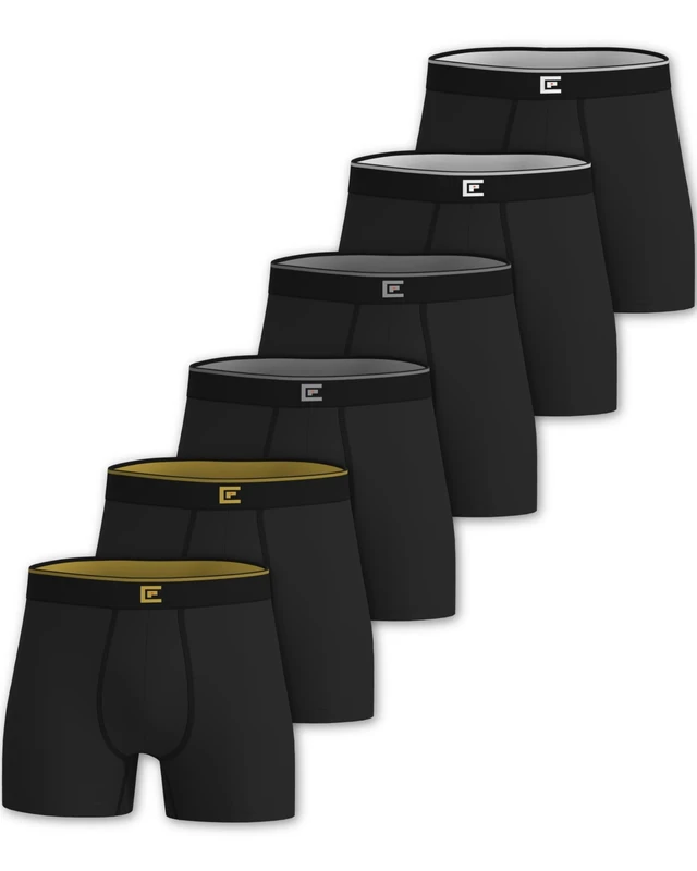 Pierre Calvini Bamboo Mens Boxers – Soft, Breathable & Anti Chafe Mens Underwear – Moisture Wicking Boxers for Men with Longer Leg & No Itchy Labels - Men's Boxer Shorts Multipack (3/6-Pack)