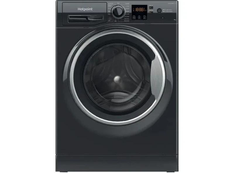 Hotpoint 9kg 1400rpm A Rated Washing Machine - Black, 76dB Noise