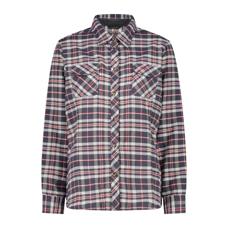 CMP Woman Shirt Button Down Shirt for Women Grey