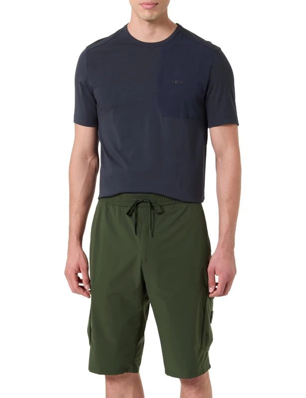 BOSS Men's S_Urbanex-Cargo 10247682 01 Trousers_Flat, Open Green355, 48