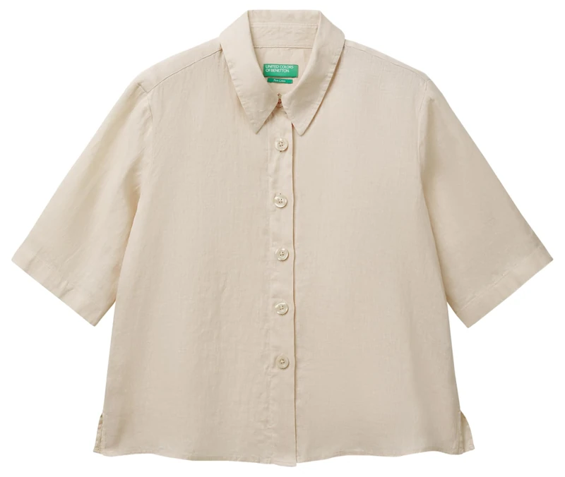 United Colors of Benetton Women's Shirt, Beige, S