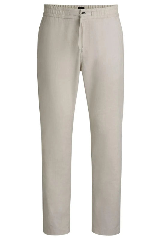 BOSS Men's Sanderson-L 10270448 01 Trousers_Flat, Light Beige271, 31 W/32 L