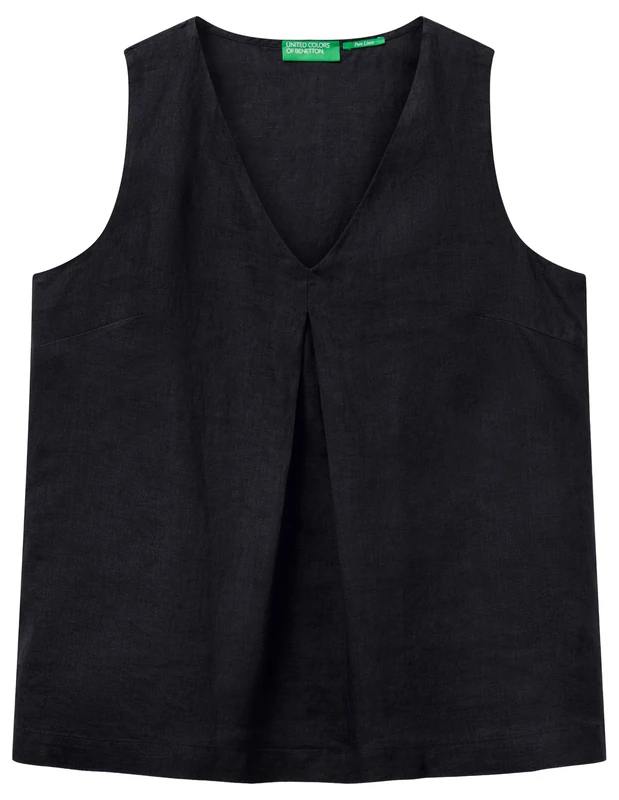 United Colors of Benetton Women's Shirt, Black, S - Image 1
