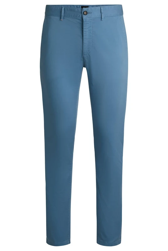 BOSS Men's Flat Trousers, Open Blue462, 44W x 34L