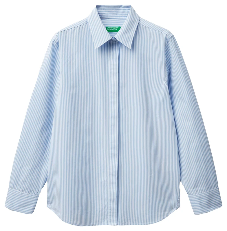 United Colors of Benetton Women's Camicia 59t7dq0bh Shirt, White, M