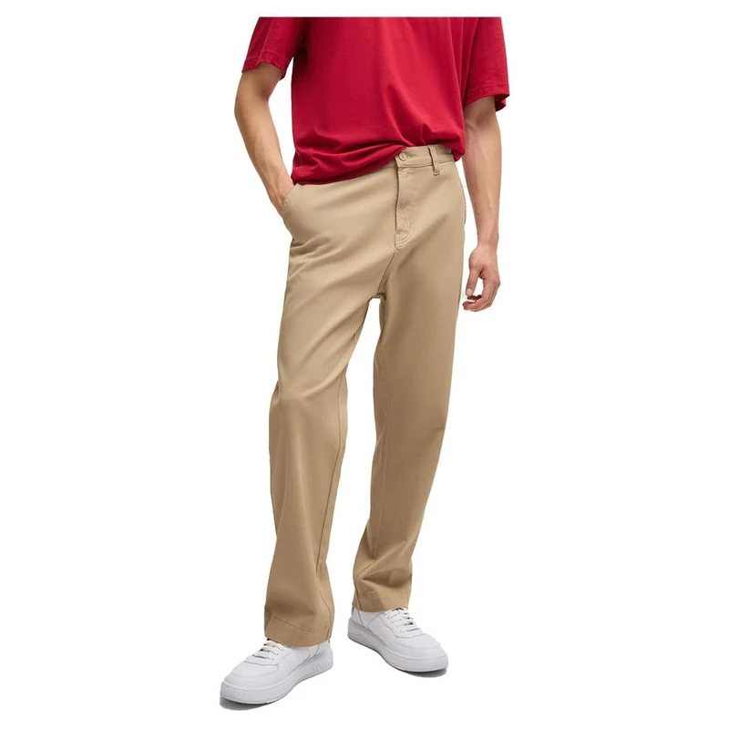 HUGO Men's Zayn242 10259223 01 Trousers_Flat, Medium Beige269, - Image 1