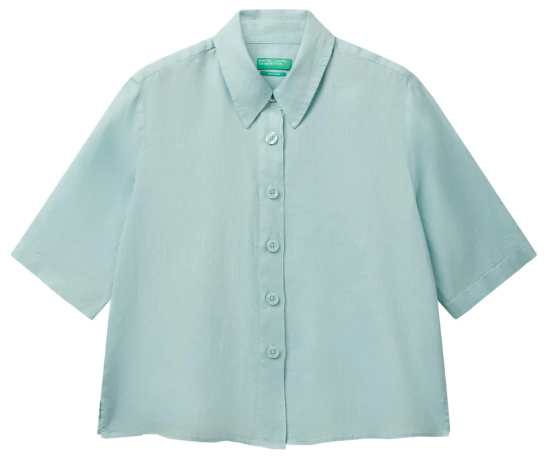 United Colors of Benetton Women's Shirt, Green, XS