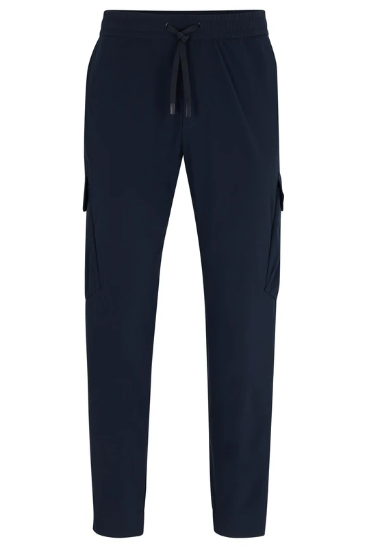 BOSS Mens T Urbanex-CargoLight Easy-Iron Tapered-fit Cargo Trousers in Stretch poplin