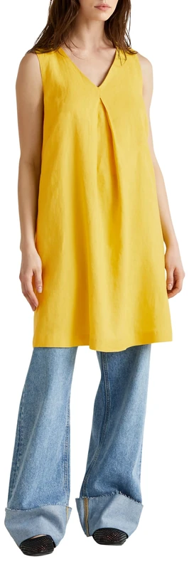 United Colors of Benetton Women's Dress, Yellow, M