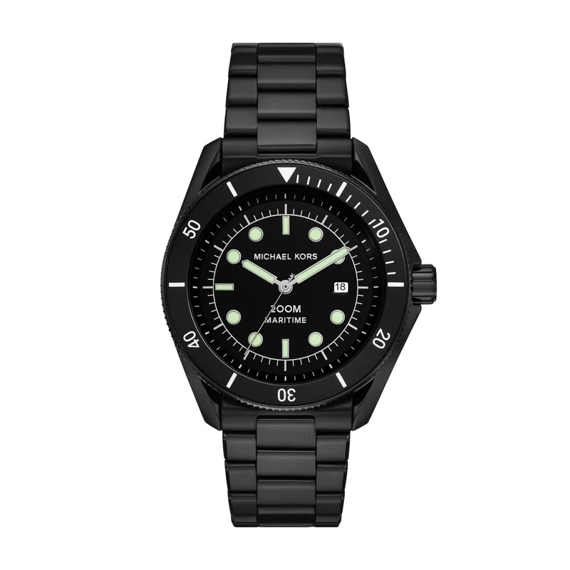 Michael Kors Men's Watch Maritime 42 mm Black Stainless Steel, MK9181 - Image 1