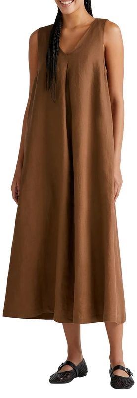 United Colors of Benetton Women's Dress, Brown, L