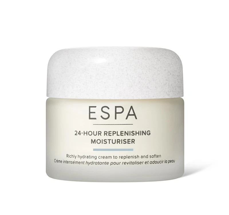 ESPA 24-Hour Replenishing Moisturiser 55ml | Richly Hydrating Face Cream | Protects Skin Barrier | Vitamin E, Evening Primrose & Jojoba | Use Morning & Evening
