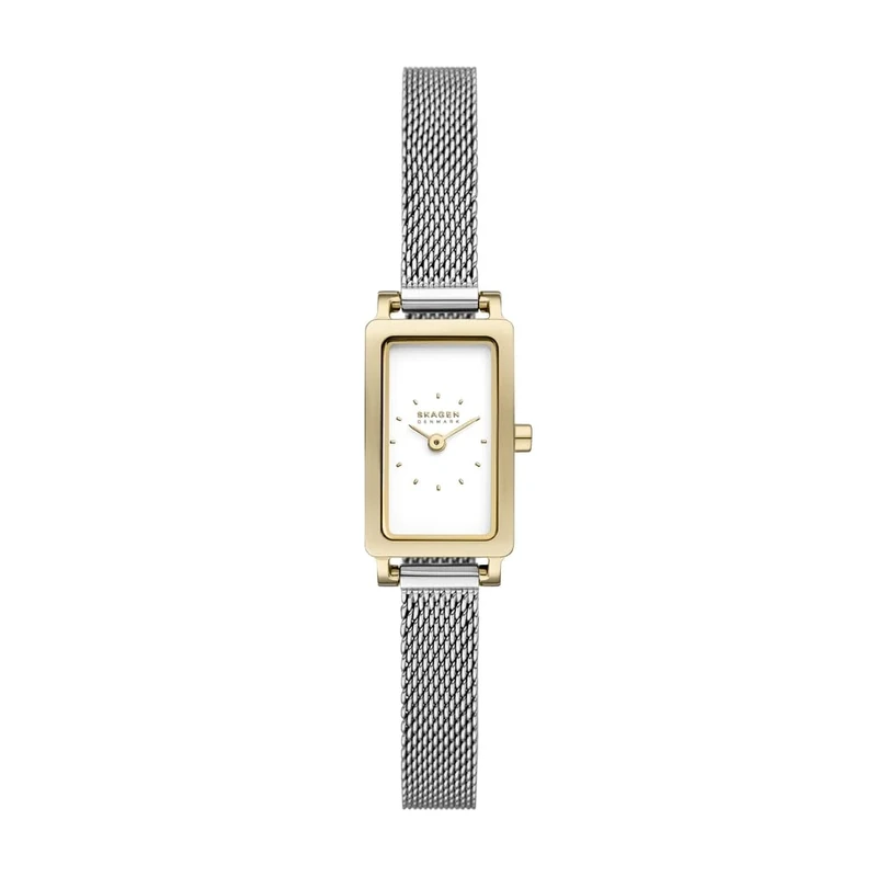 SKAGEN Hagen Watch for Women, Quartz Two Hand Movement with Stainless Steel or Leather Strap