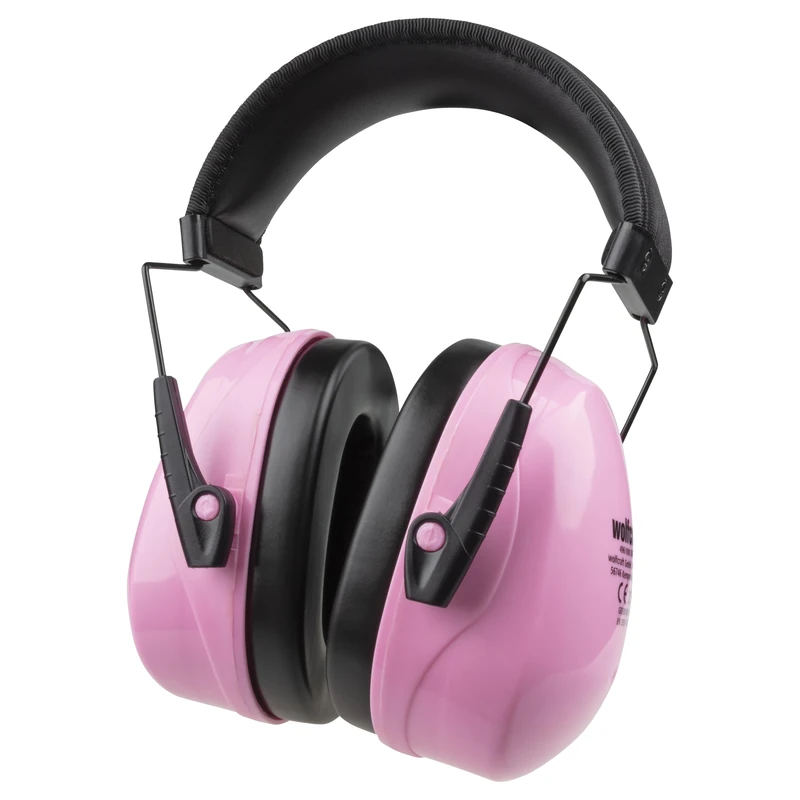 Wolfcraft Kids Earmuffs, Pink, 4961000, for use Under Light Noise Exposure