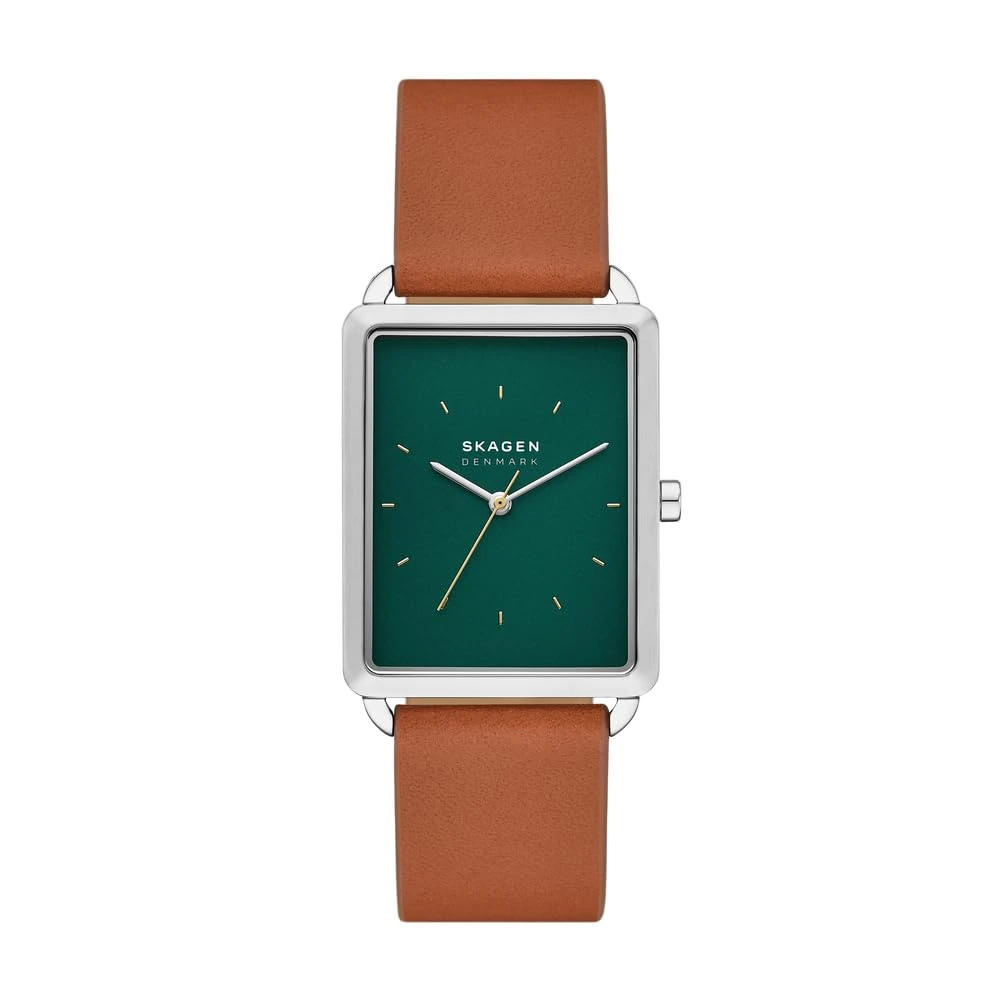 Skagen Hagen Watch for Men, Quartz Three Hand Movement with Stainless Steel or Leather Strap
