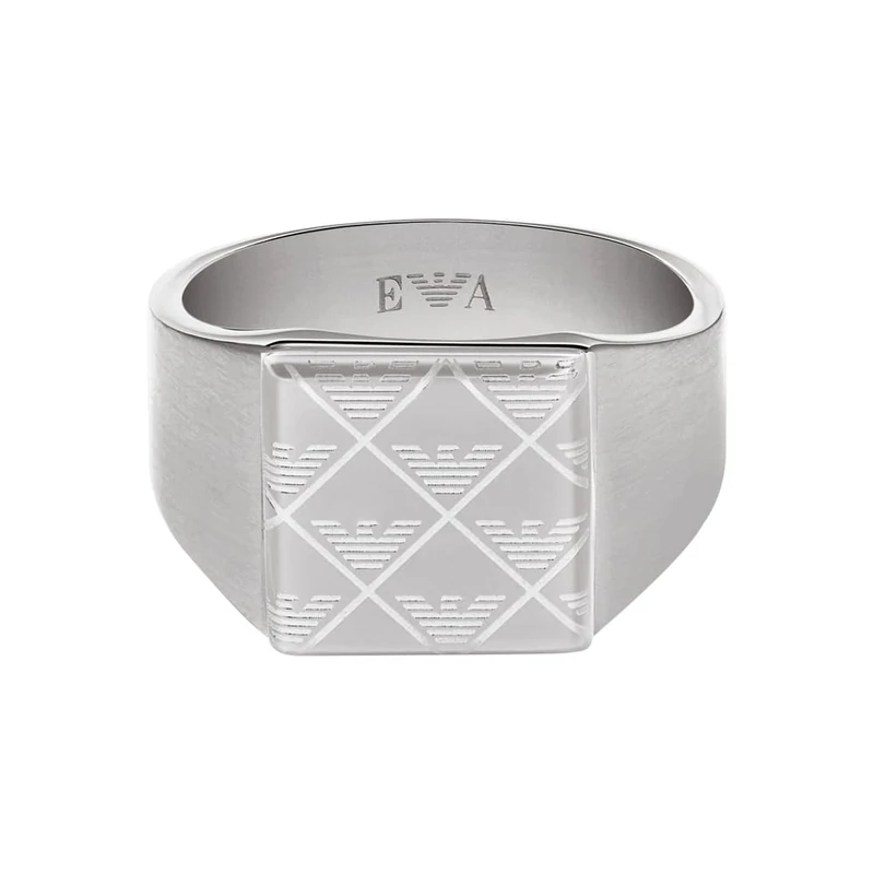 Emporio Armani Men's Stainless Steel signet Rings